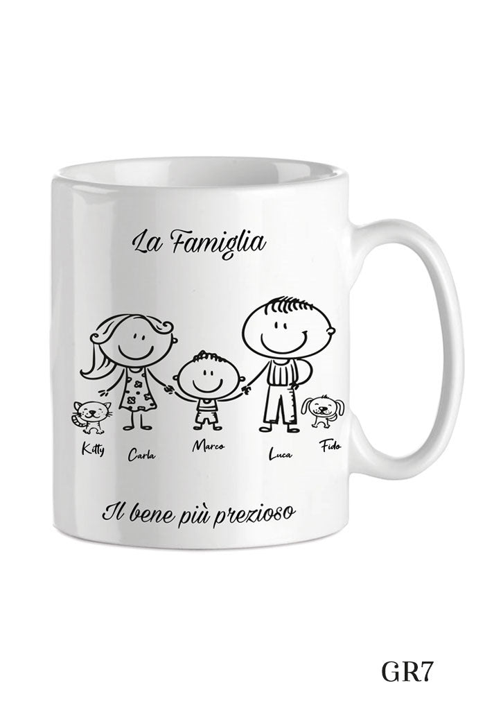 Tazza in porcellana bianca da personalizzare