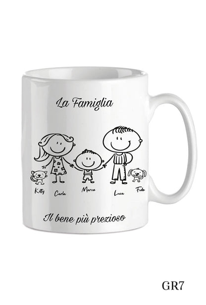 Tazza in porcellana bianca da personalizzare