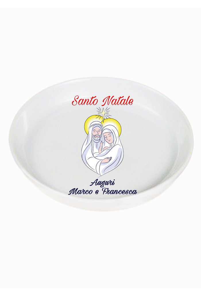 Piattino in porcellana bianca da personalizzare. Diametro 11
