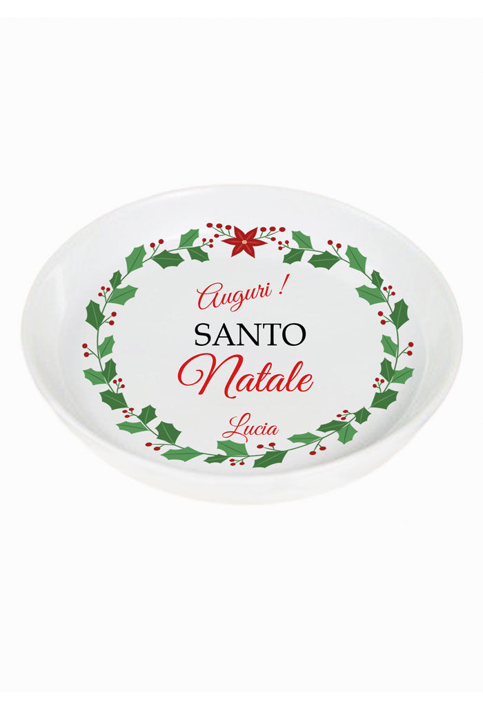 Piattino in porcellana bianca da personalizzare. Diametro 11