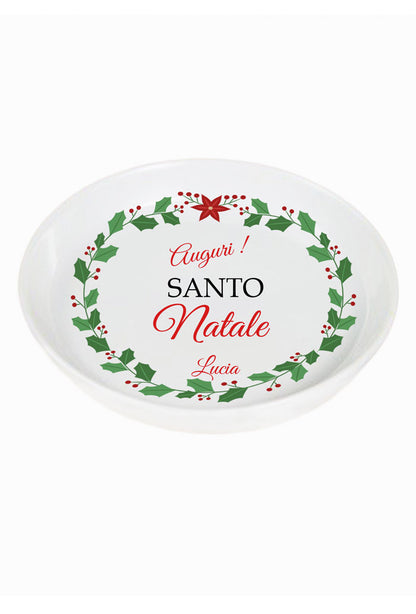 Piattino in porcellana bianca da personalizzare. Diametro 11
