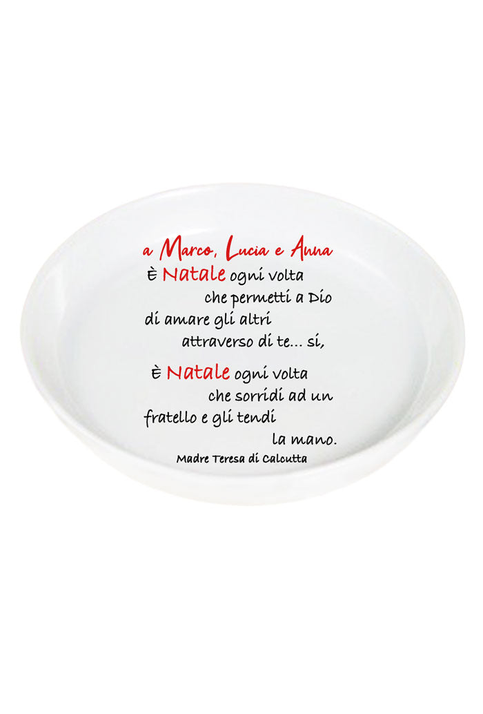 Piattino in porcellana bianca da personalizzare. Diametro 11