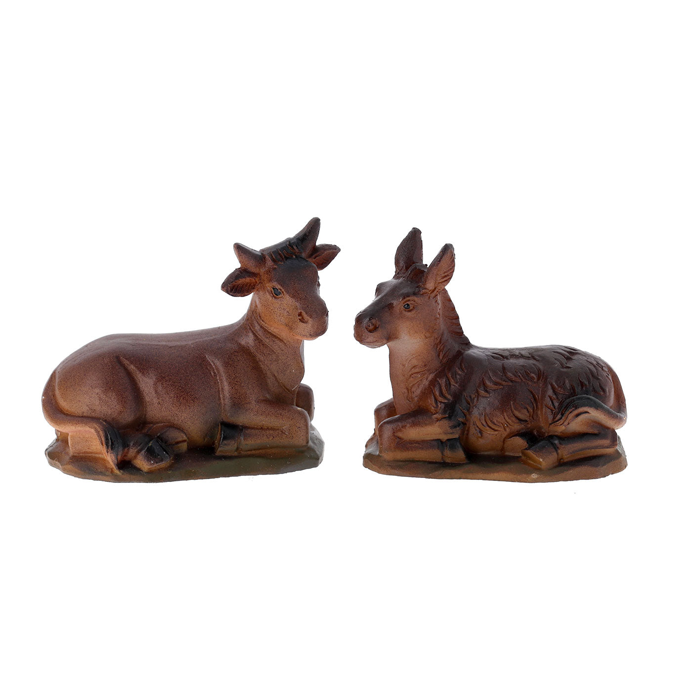 Set Presepe composto da 11 soggetti con capanna. Dimensioni 20x34 cm