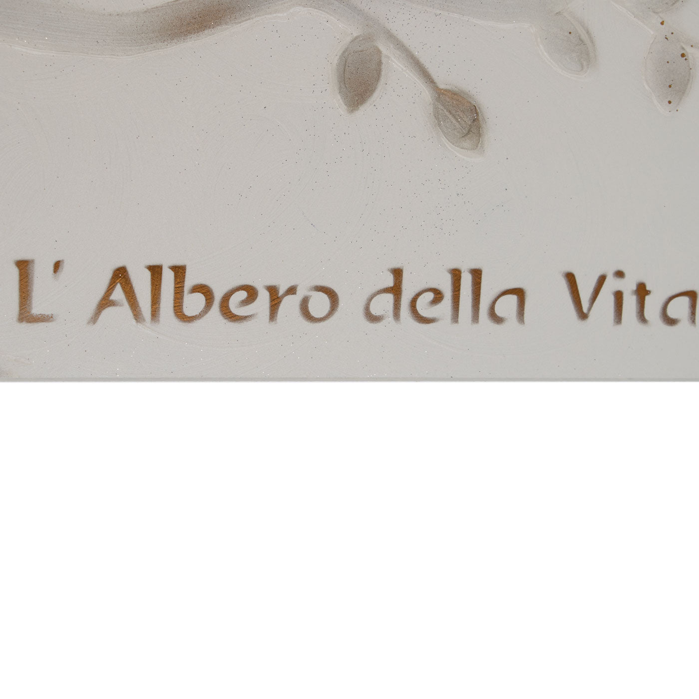 Quadro Albero della Vita in legno decorato e particolari in argento. Dimensioni 98x48 cm