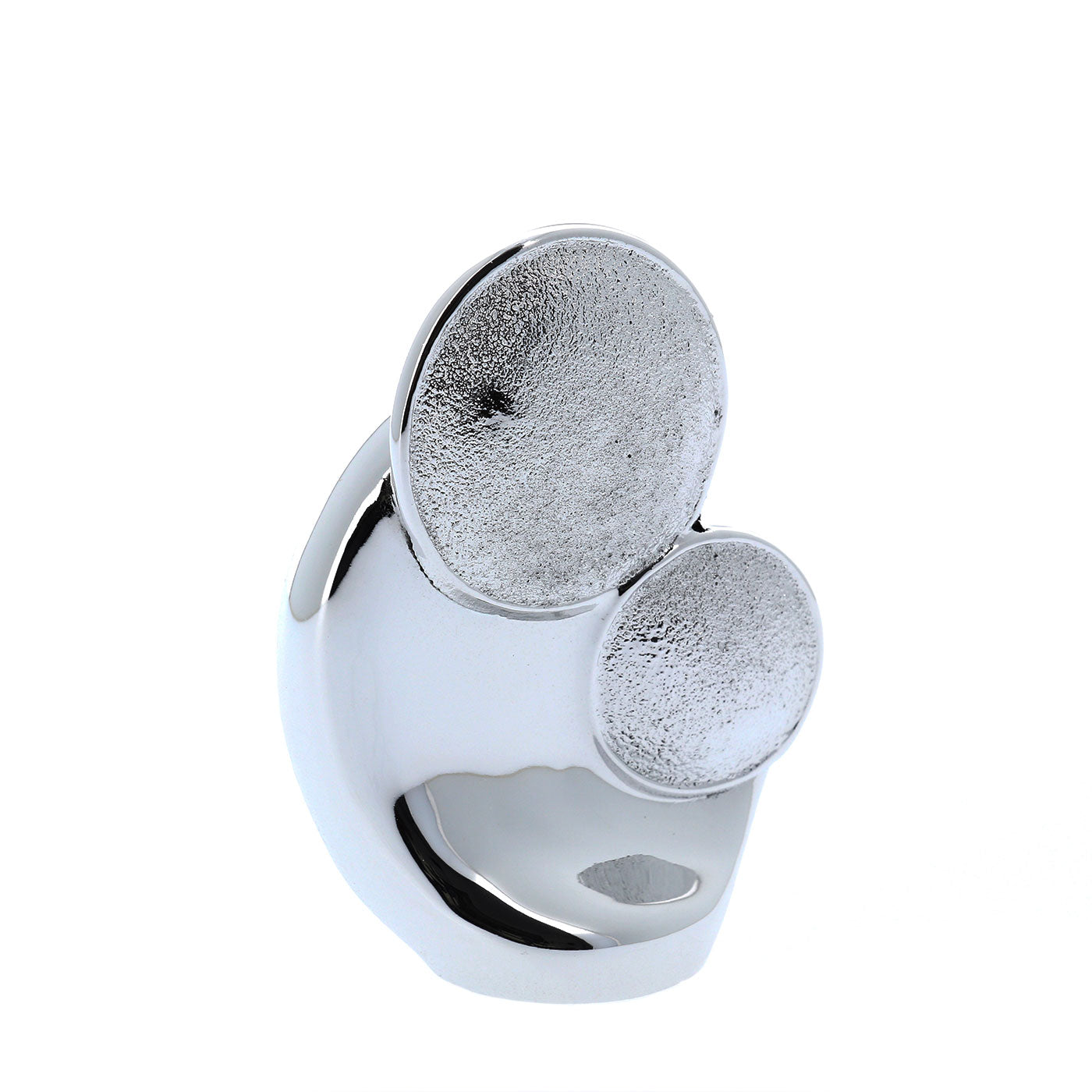 Madonna con Bambino in resina argentata. Altezza 9 cm