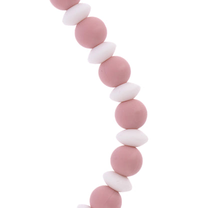 Catenella portaciuccio in silicone alimentare con clip Angelo in argento
