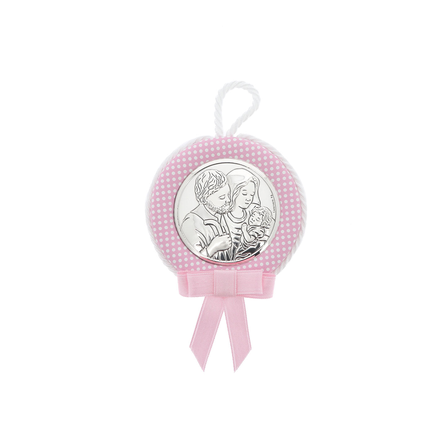 Capoculla rosa Santa Famiglia. Diametro 6,5 cm