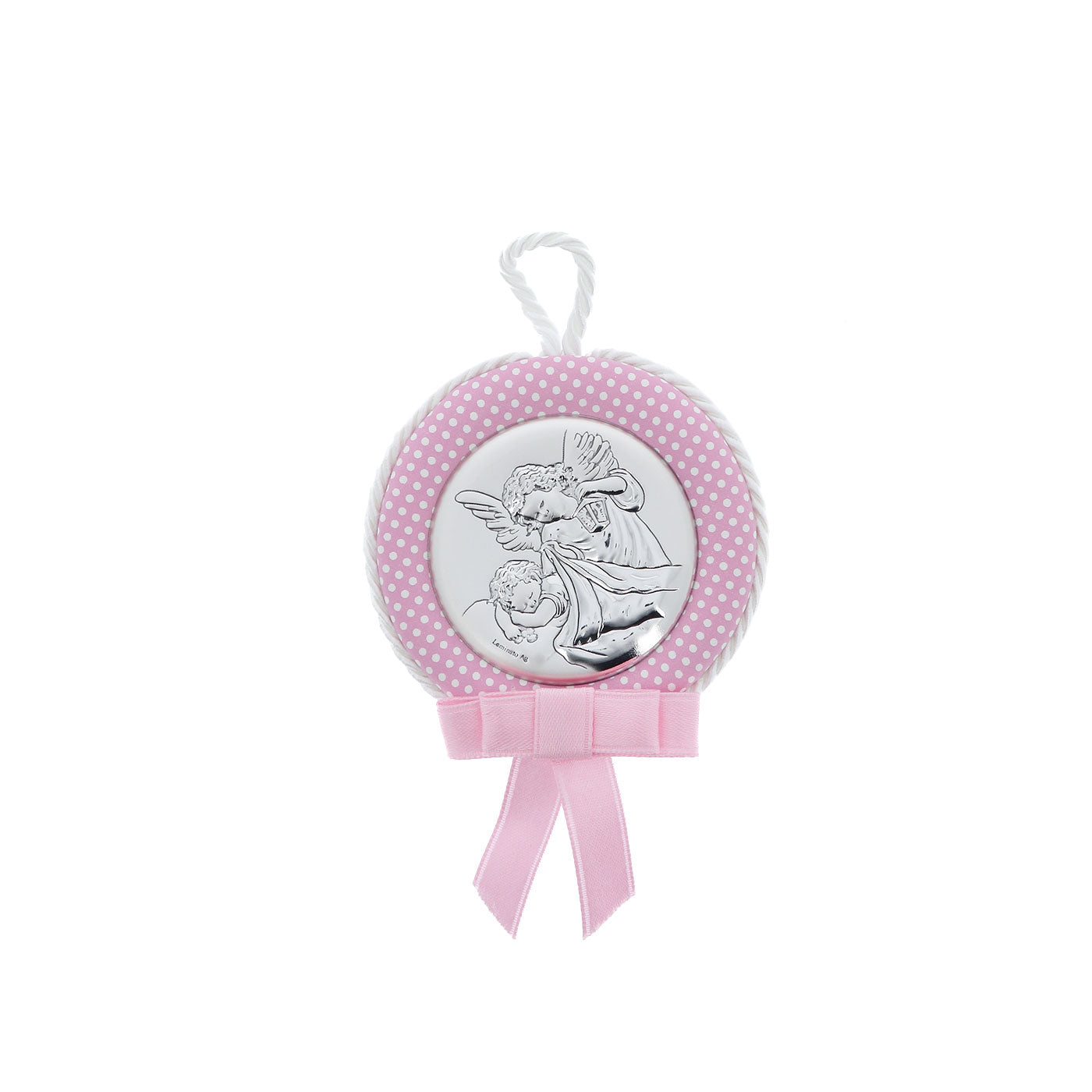 Capoculla rosa Angelo Custode. Diametro 6,5 cm
