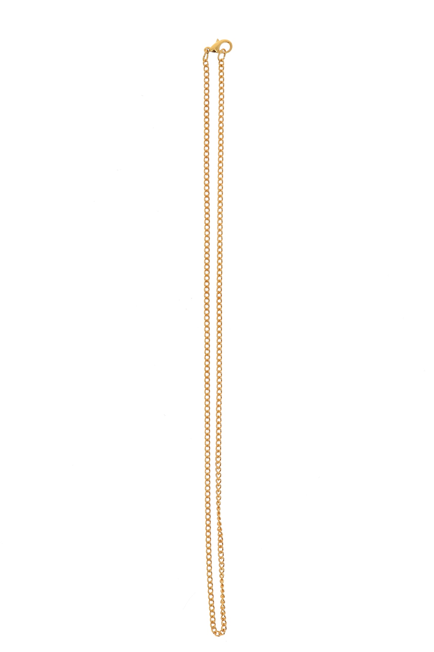 Catenina in metallo dorato. Lunghezza 50 cm