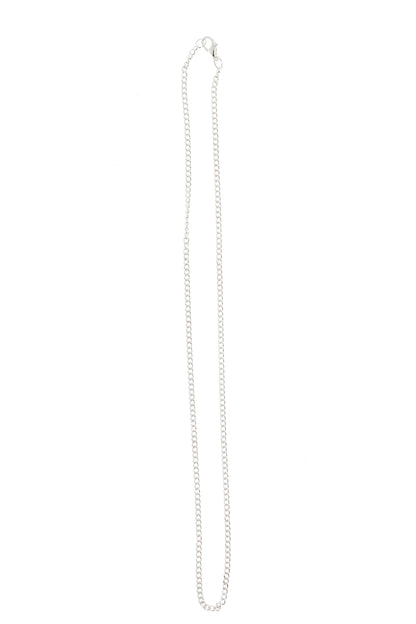 Catenina in metallo gourmet argentato. Lunghezza 60 cm