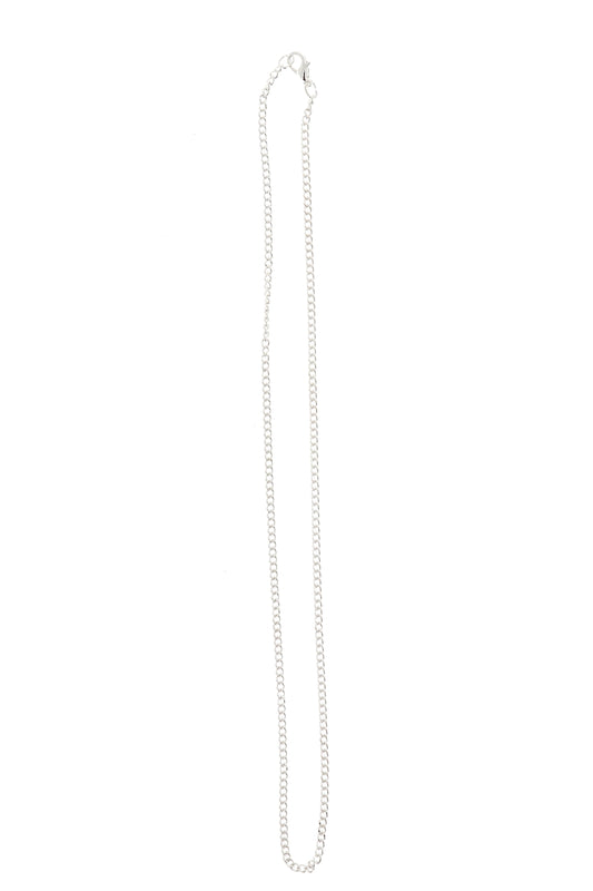 Catenina in metallo gourmet argentato. Lunghezza 60 cm