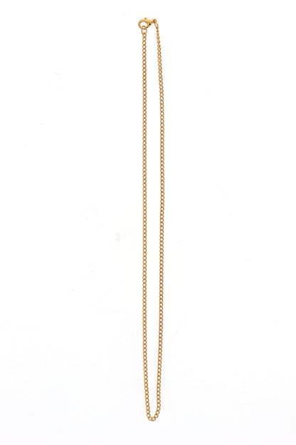 Catenina in metallo gourmet dorato. Lunghezza 60 cm