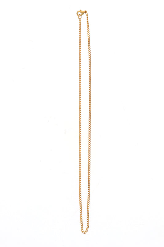 Catenina in metallo gourmet dorato. Lunghezza 60 cm