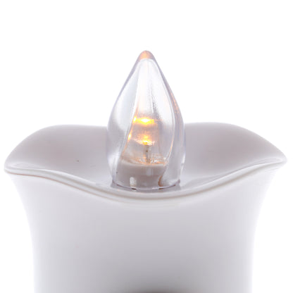 Lumino elettronico con immagine Madonna. Durata 60 giorni. Dimensioni 13x6,5 cm.