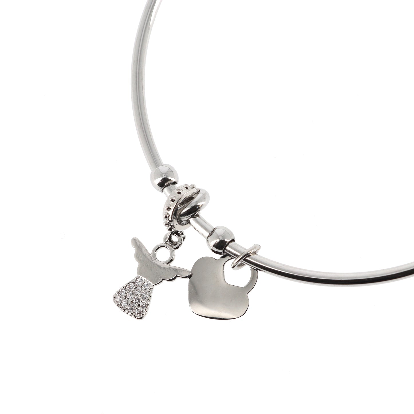 Bracciale rigido in acciaio Angelo