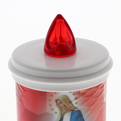 Lumino elettronico "Madonna Immacolata", durata 120 giorni. Altezza 13 cm