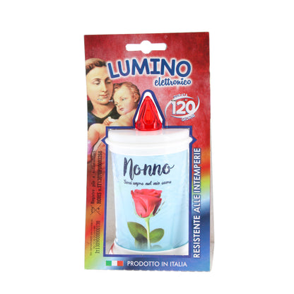Lumino elettronico "Nonno", durata 120 giorni. Altezza 13 cm