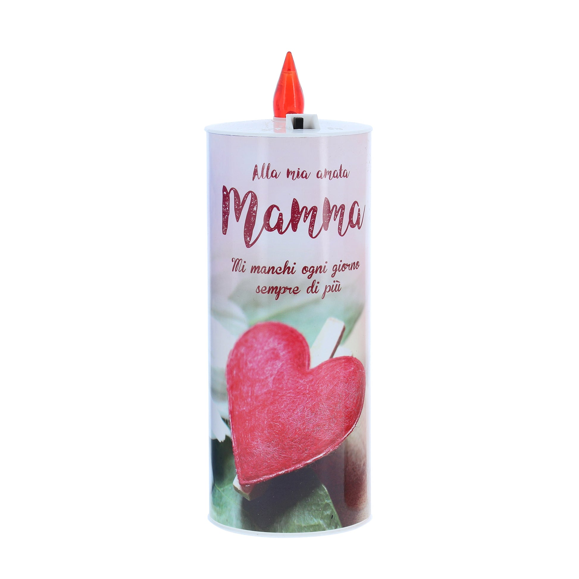 Lumino elettronico "Mamma", durata 150 giorni. Altezza 17,5 cm