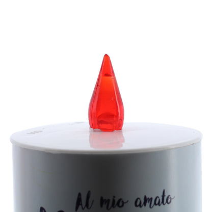 Lumino elettronico "Papà", durata 150 giorni. Altezza 17,5 cm