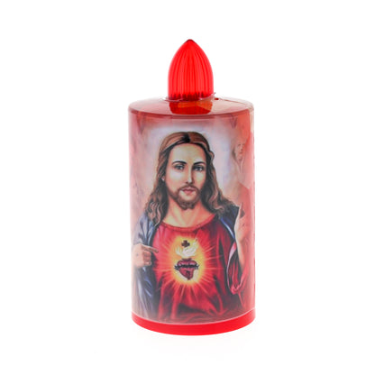 Lumino elettronico "Sacro Cuore", durata 60 giorni. Altezza 13,5 cm