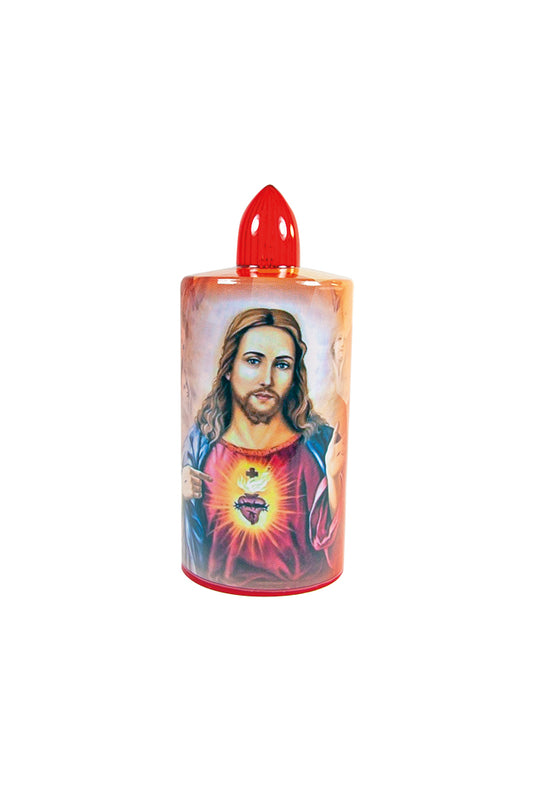 Lumino elettronico "Sacro Cuore", durata 60 giorni. Altezza 13,5 cm