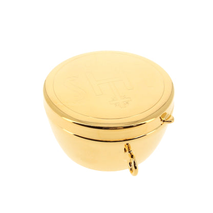 Teca classica con incisione IHS. Dimensioni 3,2x5,4 cm