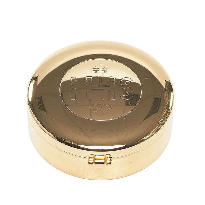 Teca classica con incisione IHS. Dimensioni 9x3,5 cm