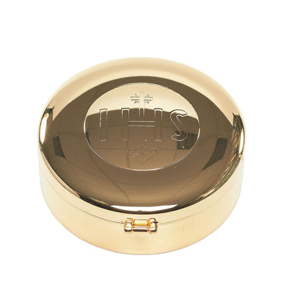 Teca classica con incisione IHS. Dimensioni 9x3,5 cm
