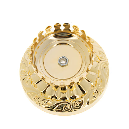Portavetro per Santissimo in ottone dorato con diametro 8 cm. Dimensioni 12x 15 cm