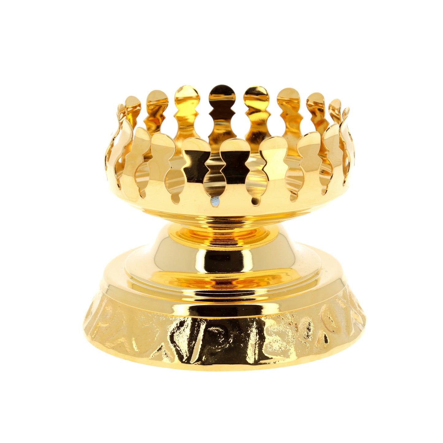 Portavetro per Santissimo base pesante in bronzo dorato. Dimensioni 9,5x7,5 cm