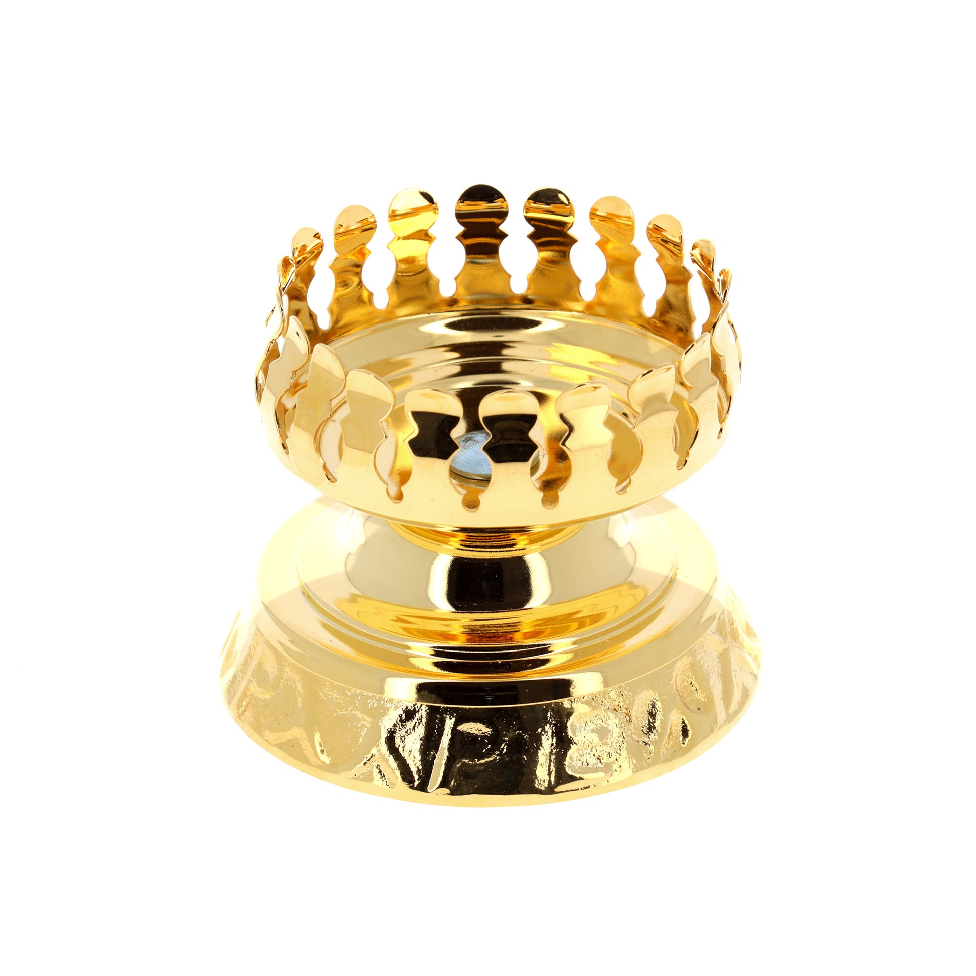 Portavetro per Santissimo base pesante in bronzo dorato. Dimensioni 9,5x7,5 cm