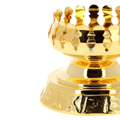 Portavetro per Santissimo base pesante in bronzo dorato. Dimensioni 9,5x7,5 cm