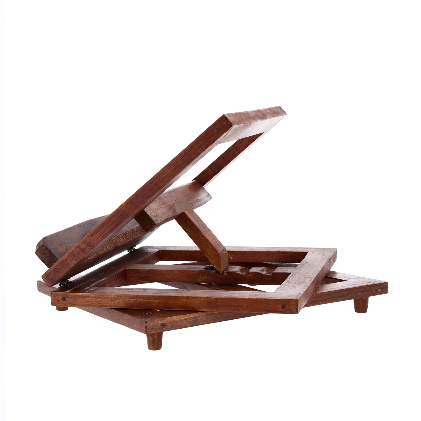 Leggio da tavolo in legno girevole, 4 inclinazioni. Dimensioni 28x34 cm