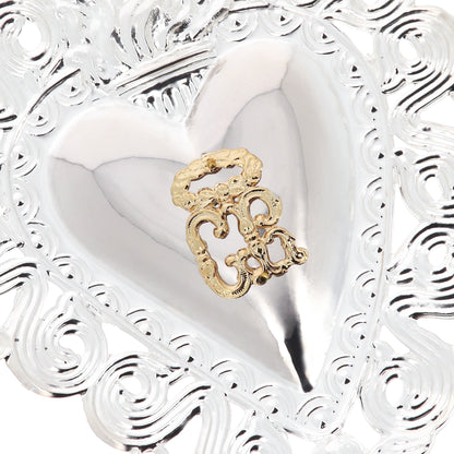 Cuore Votivo, in argento 925. Dimensioni 13x17 cm