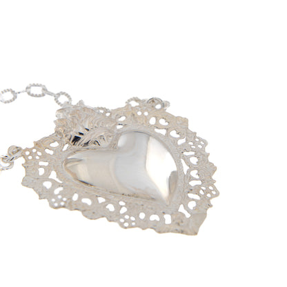 Collana girocollo con cuore Votivo in argento 925