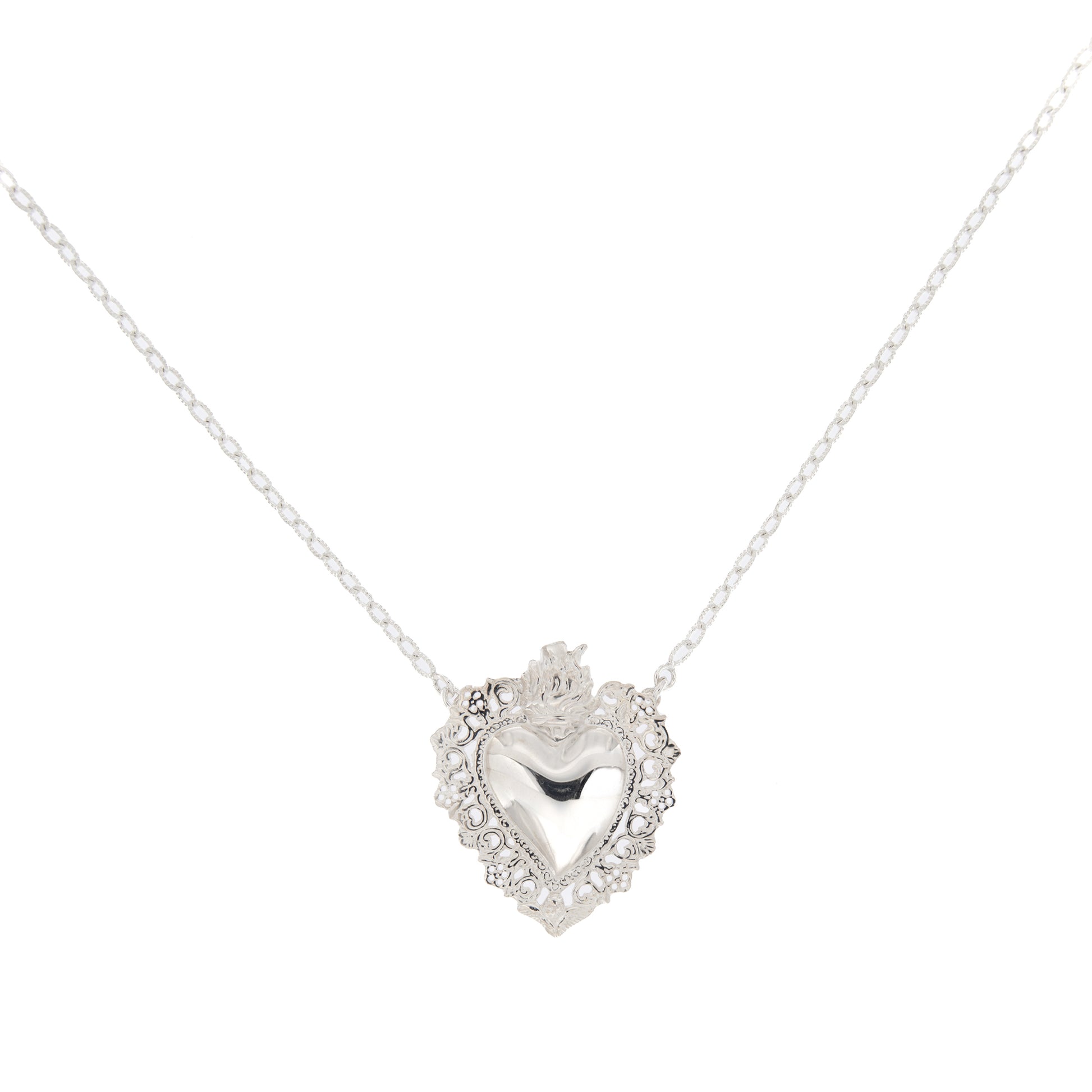 Collana girocollo con cuore Votivo in argento 925