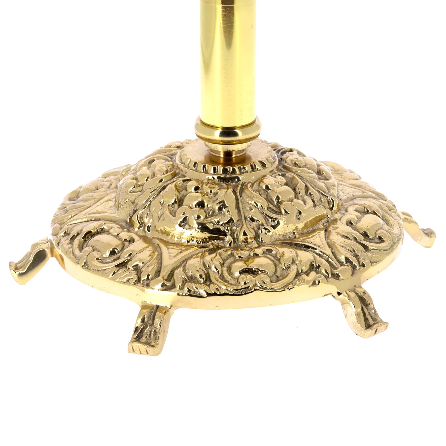 Porta turibolo in ottone dorato. Altezza 147 cm