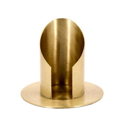 Porta candela in ottone dorato anticato per candele con diametro 4 cm