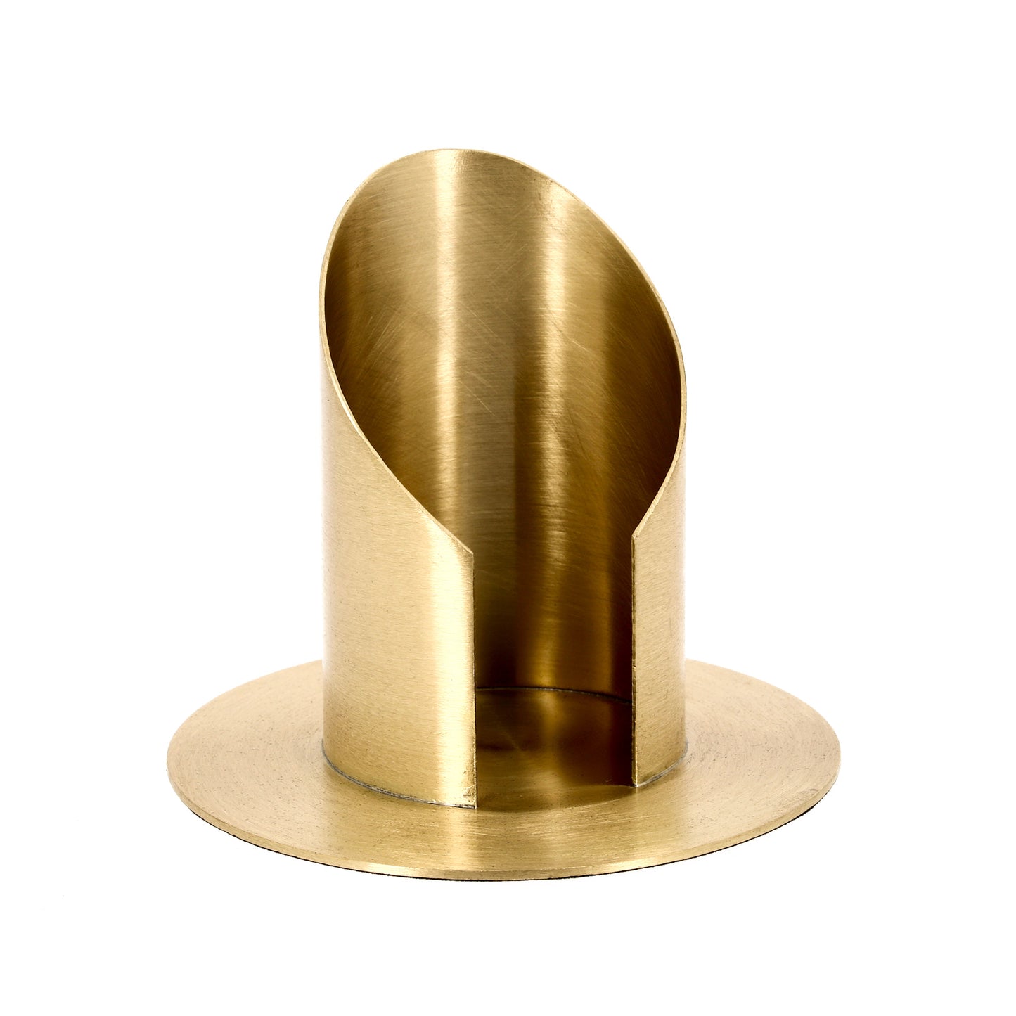 Porta candela in ottone dorato anticato per candele con diametro 4 cm