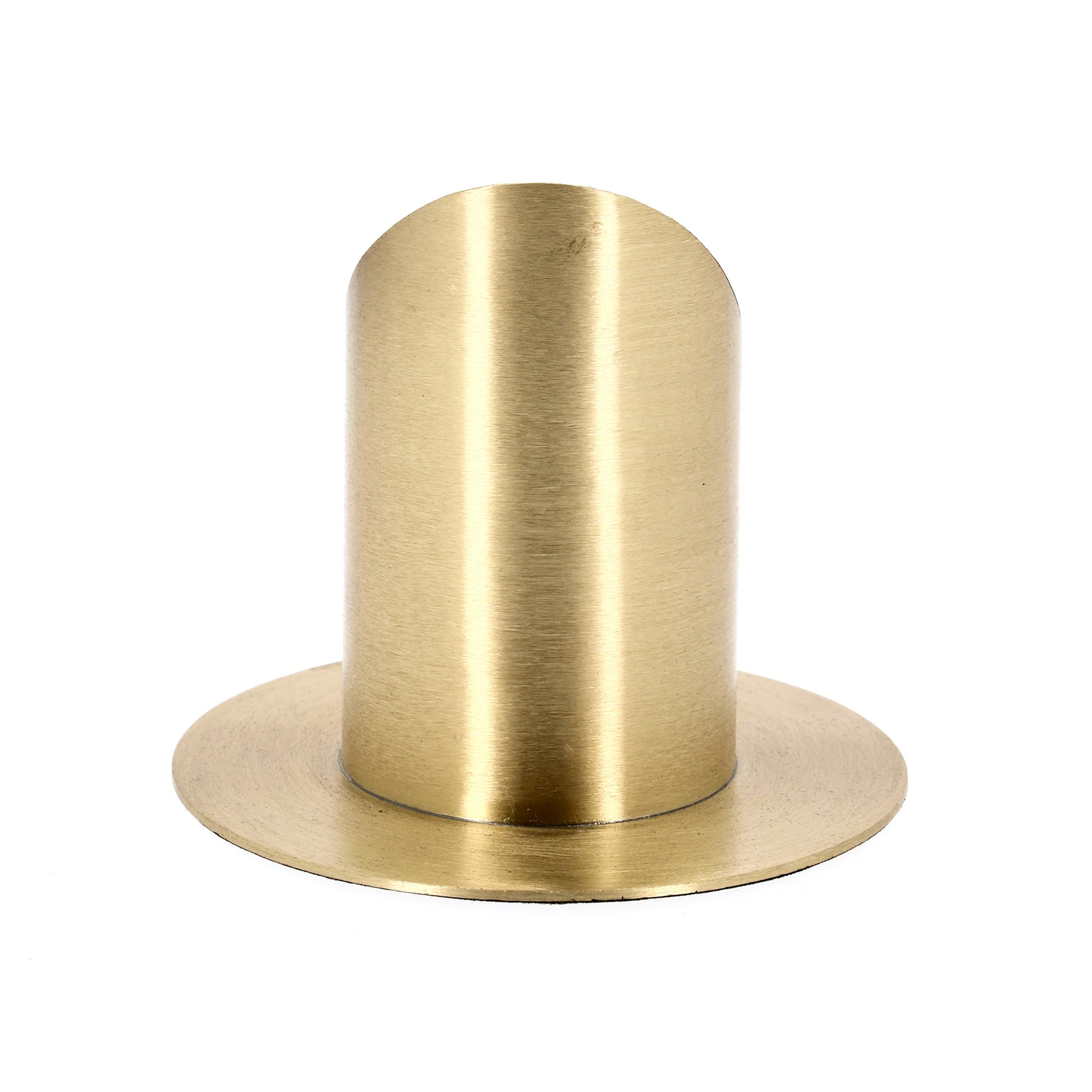 Porta candela in ottone dorato anticato per candele con diametro 8 cm