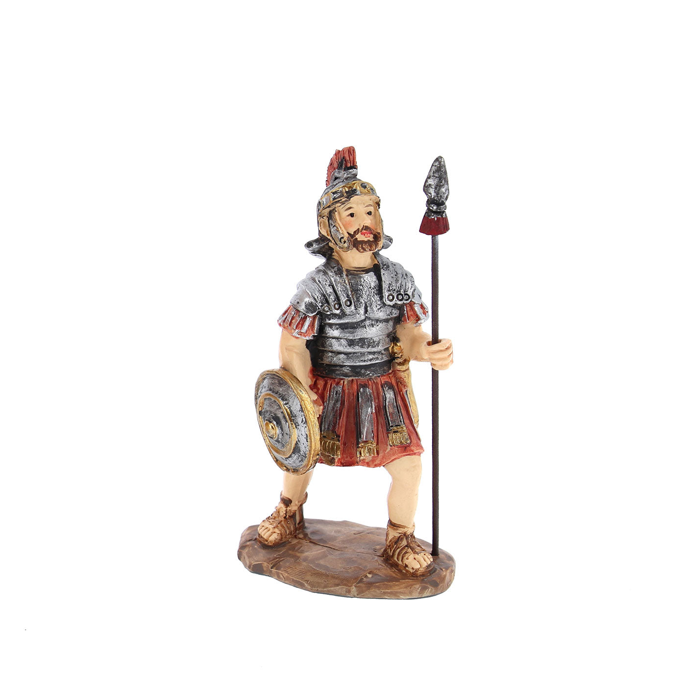 Set 4 soggetti in resina "Salita al Calvario". Altezza 8 - 10,6 cm