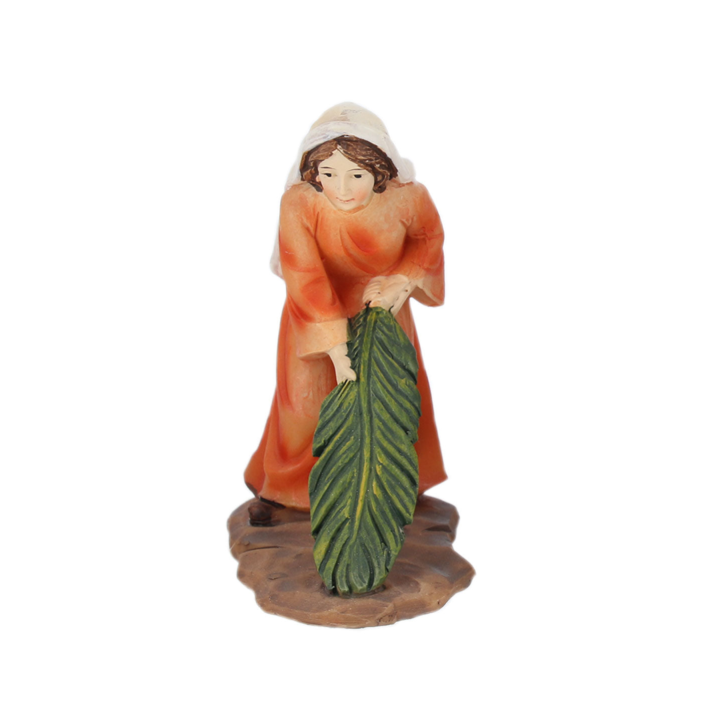 Set 5 soggetti in resina "Ingresso a Gerusalemme di Gesù". Altezza 7 - 10,5 cm