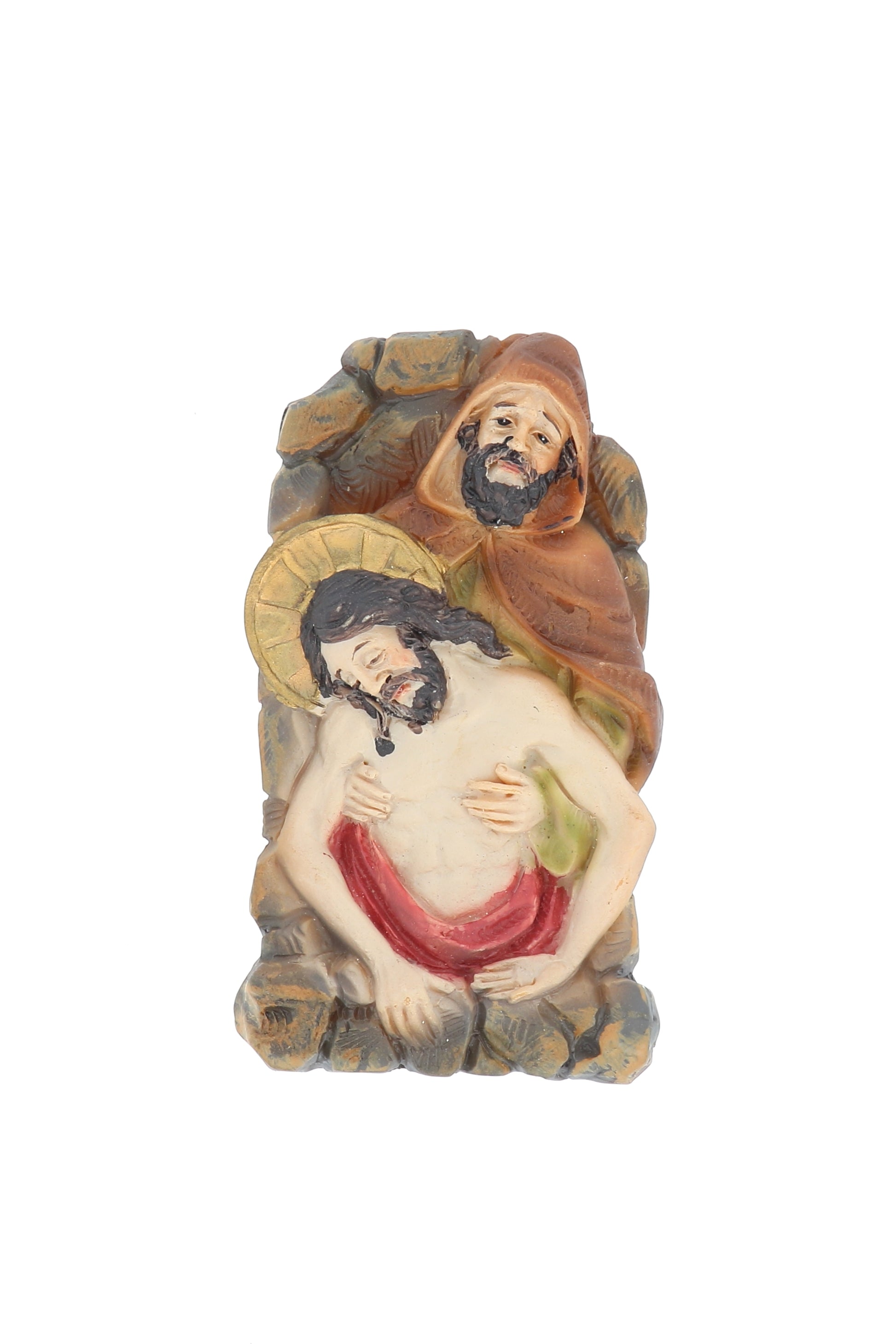 Set 14 magneti in resina  "Stazioni della Via Crucis". Altezza 8 cm