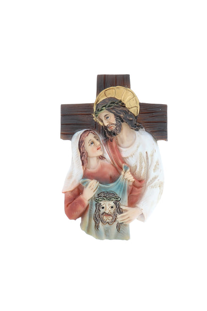 Set 14 magneti in resina  "Stazioni della Via Crucis". Altezza 8 cm