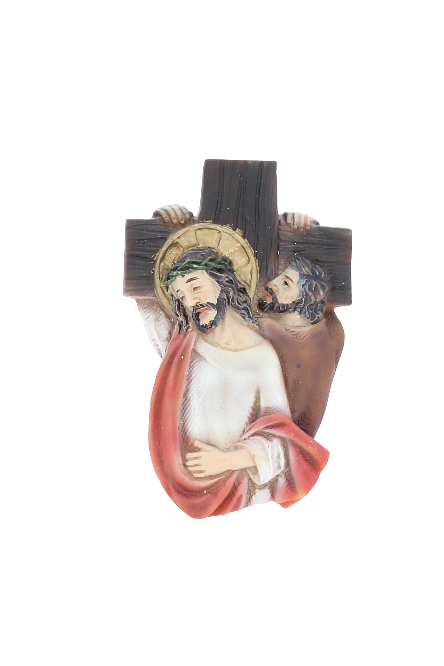 Set 14 magneti in resina  "Stazioni della Via Crucis". Altezza 8 cm
