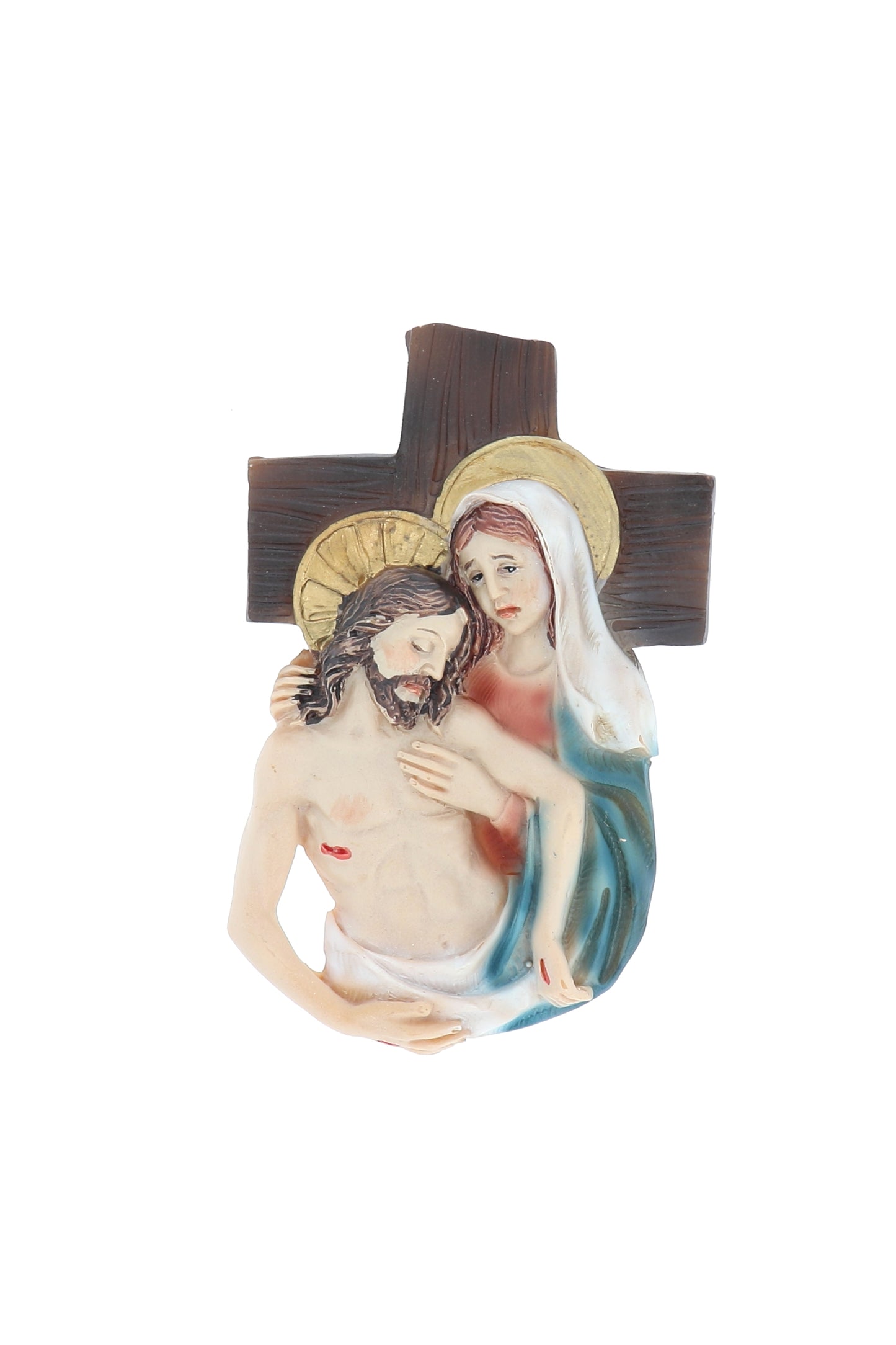 Set 14 magneti in resina  "Stazioni della Via Crucis". Altezza 8 cm