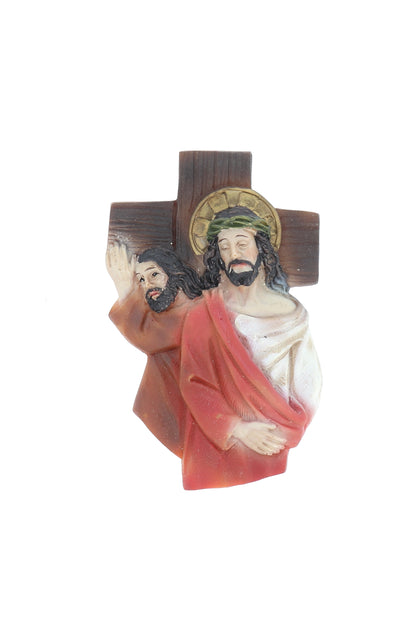 Set 14 magneti in resina  "Stazioni della Via Crucis". Altezza 8 cm