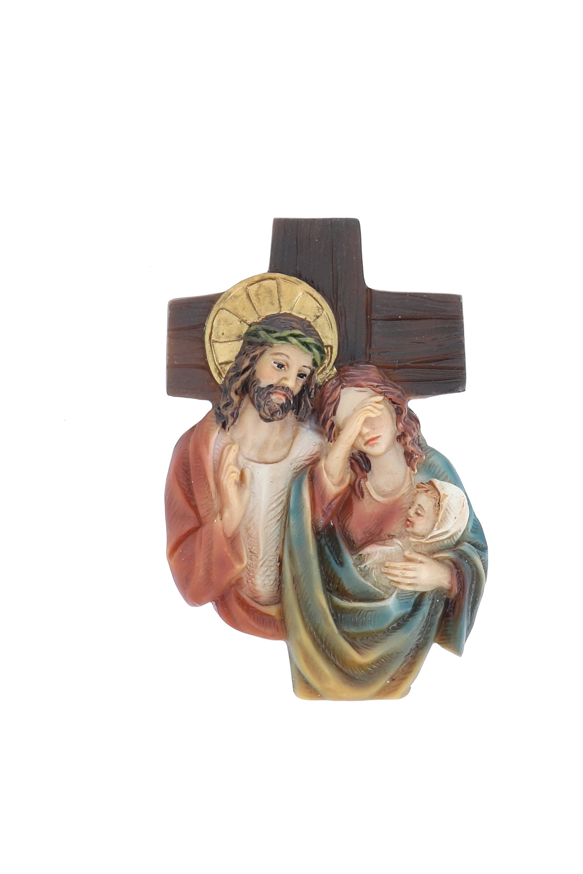 Set 14 magneti in resina  "Stazioni della Via Crucis". Altezza 8 cm