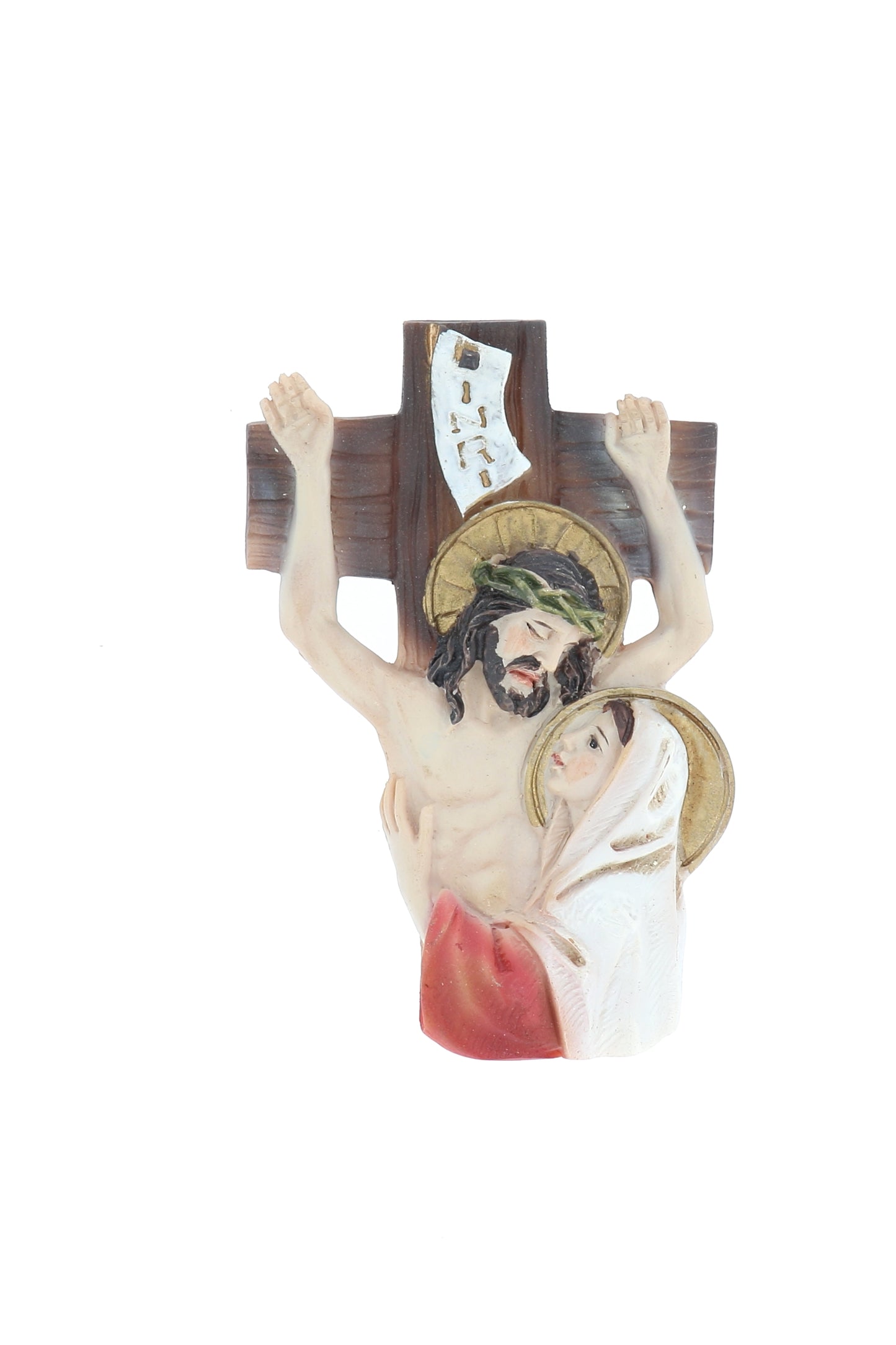 Set 14 magneti in resina  "Stazioni della Via Crucis". Altezza 8 cm