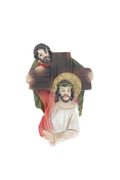 Set 14 magneti in resina  "Stazioni della Via Crucis". Altezza 8 cm